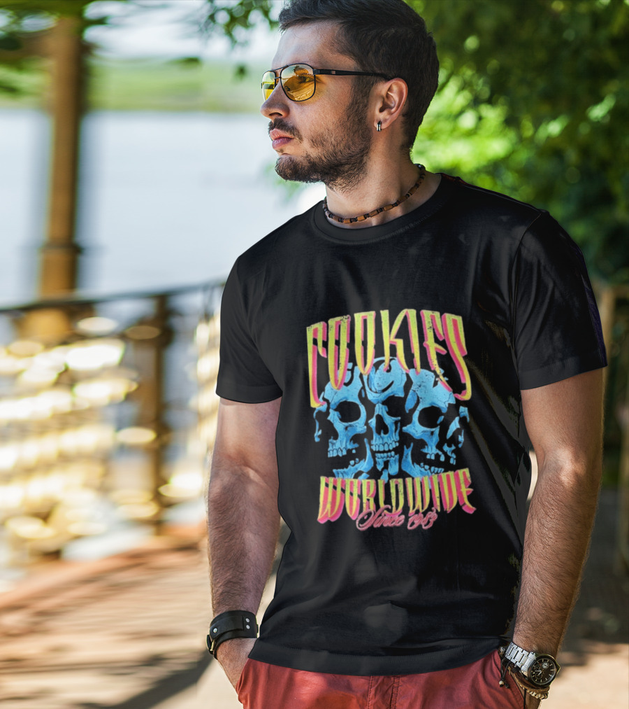 Cookies Worldwide Shattered Skulls Since 1989 T-Shirt