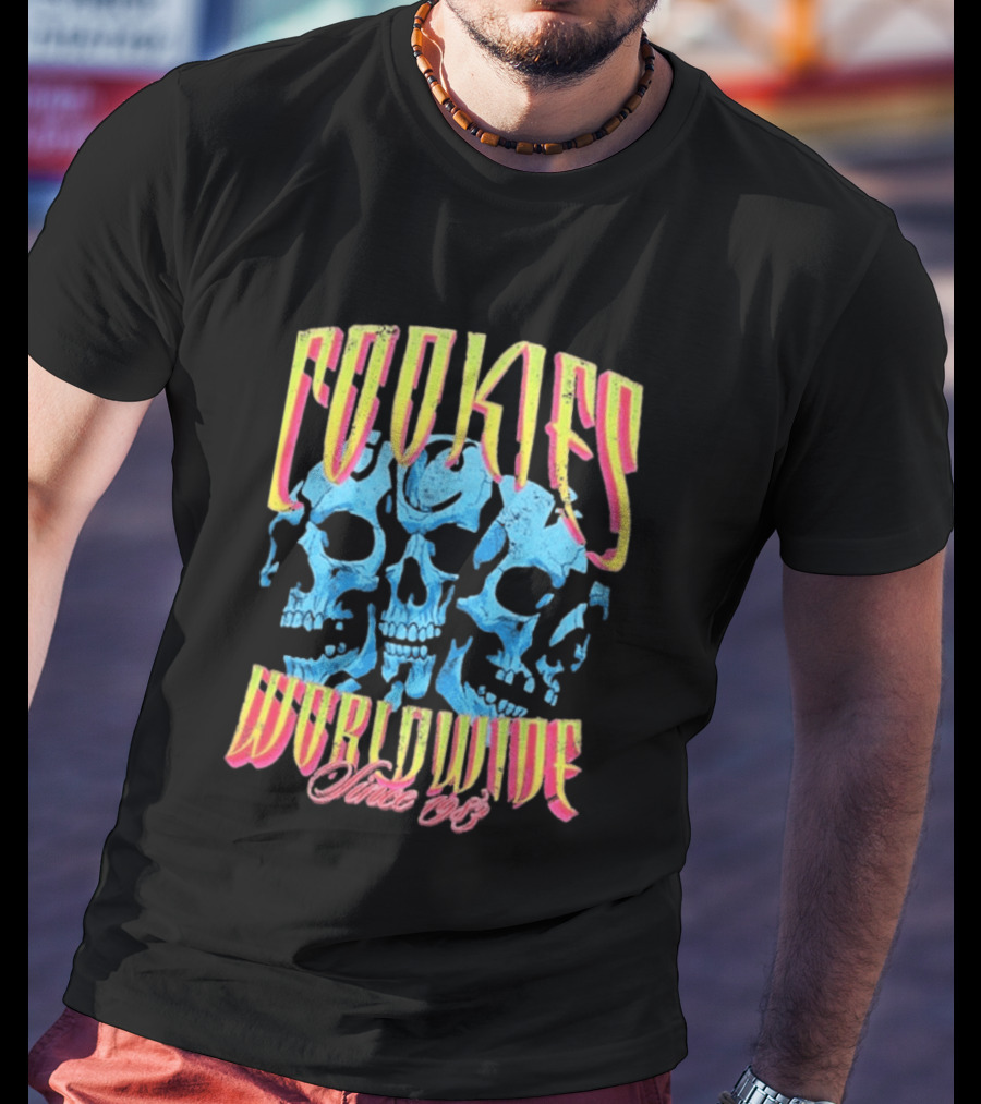 Cookies Worldwide Shattered Skulls Since 1989 T-Shirt