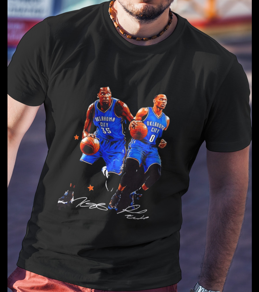 Russell Westbrook Kevin Durant Oklahoma City Thunder NBA 35 0 T-Shirt