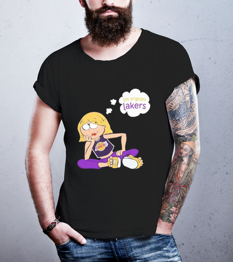 Los Angeles Lakers Cartoon Girl Daydreaming Thought Bubble T-Shirt