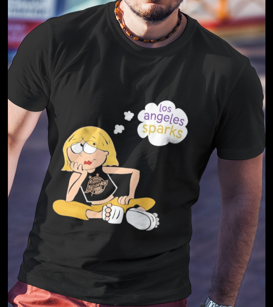 Los Angeles Sparks WNBA Blonde Girl With Astronaut Thought Bubble T-Shirt