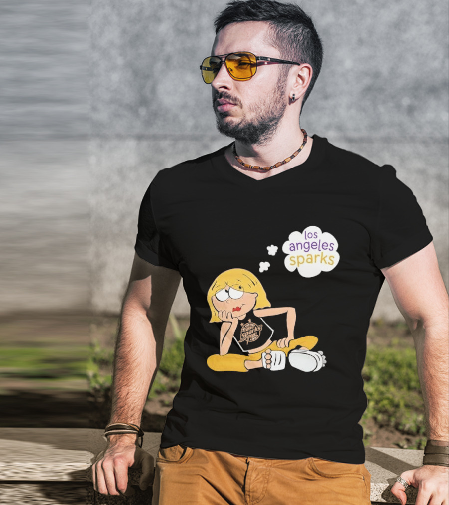Los Angeles Sparks WNBA Blonde Girl With Astronaut Thought Bubble T-Shirt
