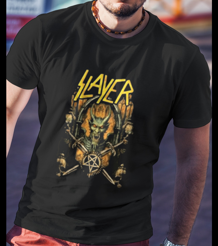 Slayer 2026 Festival Event Sick New World Gothic Skull Demon Pentagram T-Shirt