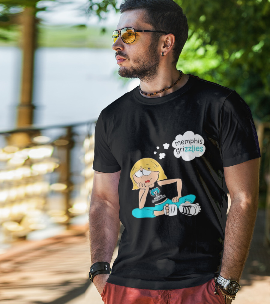 Memphis Grizzlies NBA Cartoon Blonde Girl Daydreaming Thought Bubble T-Shirt