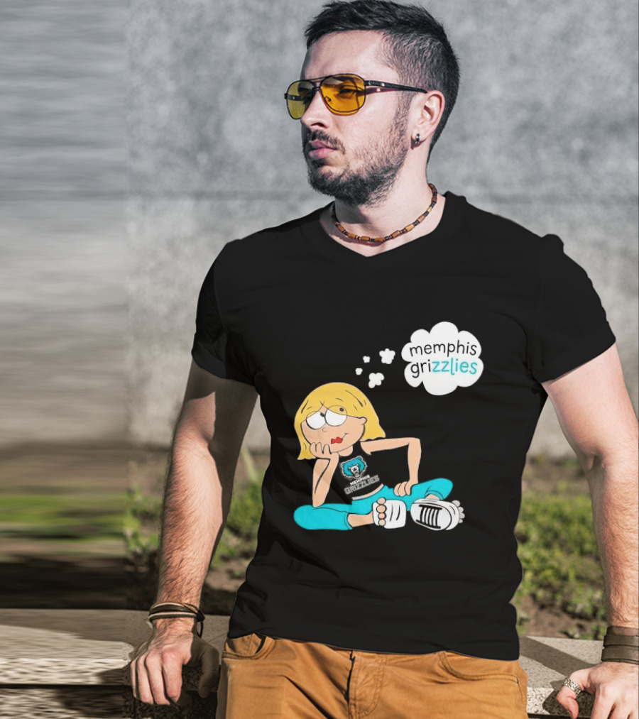 Memphis Grizzlies NBA Cartoon Blonde Girl Daydreaming Thought Bubble T-Shirt