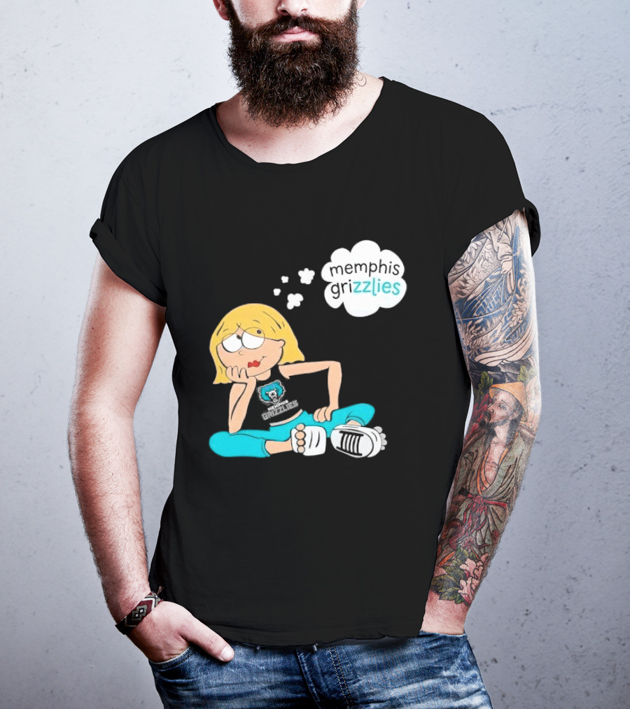 Memphis Grizzlies NBA Cartoon Blonde Girl Daydreaming Thought Bubble T-Shirt
