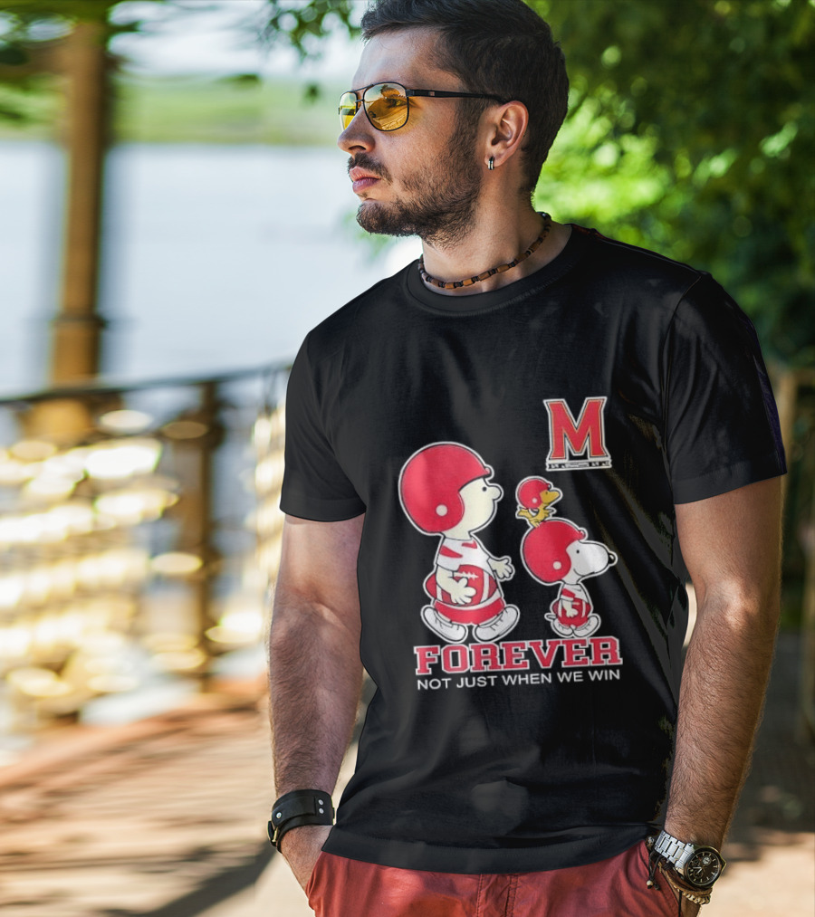 Charlie Brown And Snoopy Forever Loyalty Maryland Terrapins Fan T-Shirt
