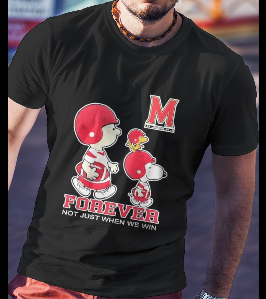 Charlie Brown And Snoopy Forever Loyalty Maryland Terrapins Fan T-Shirt