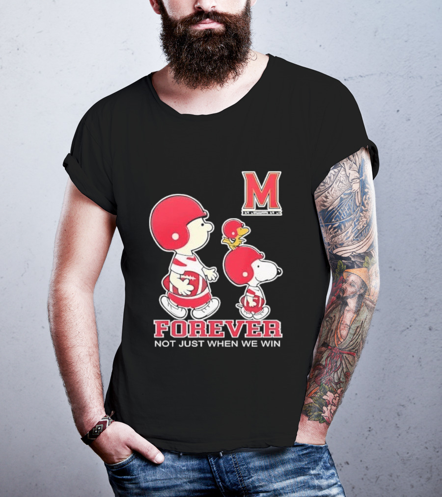 Charlie Brown And Snoopy Forever Loyalty Maryland Terrapins Fan T-Shirt