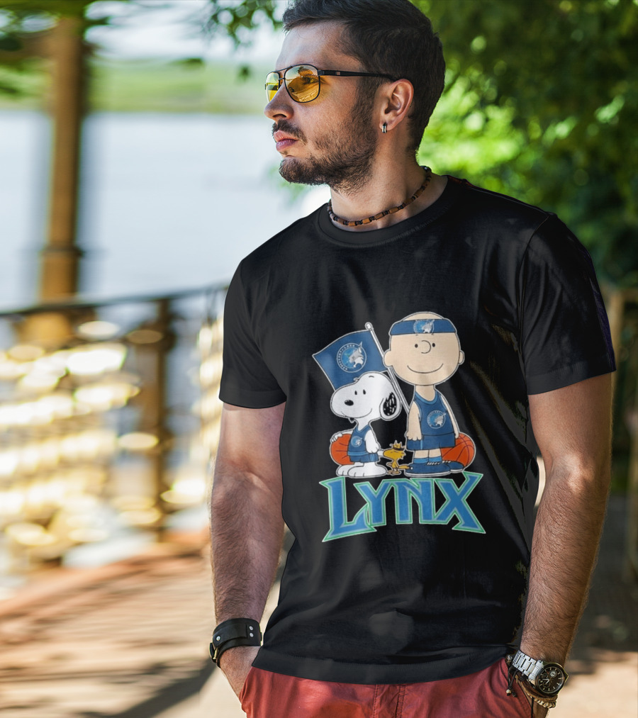 Minnesota Lynx Snoopy Charlie Brown WNBA Basketball Woodstock T-Shirt