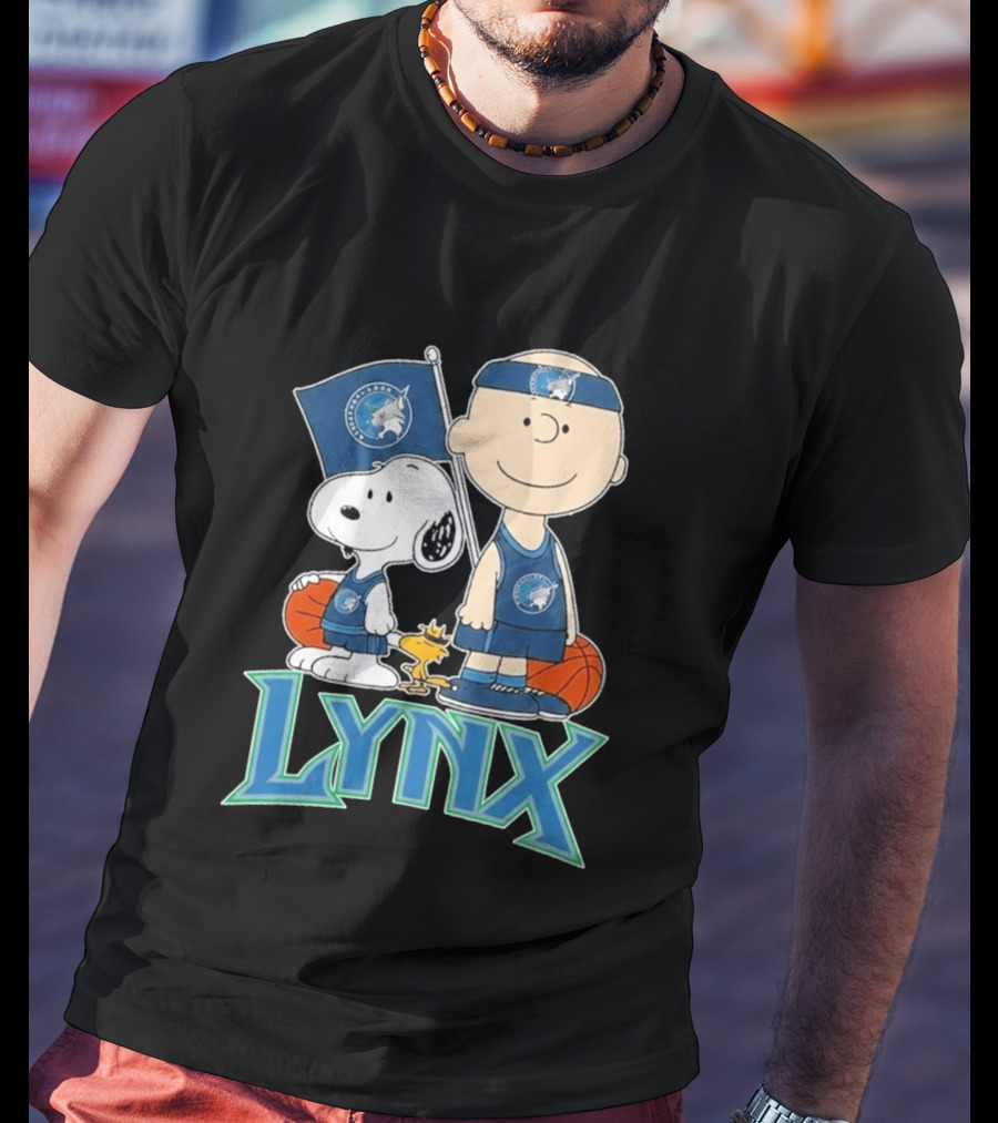 Minnesota Lynx Snoopy Charlie Brown WNBA Basketball Woodstock T-Shirt