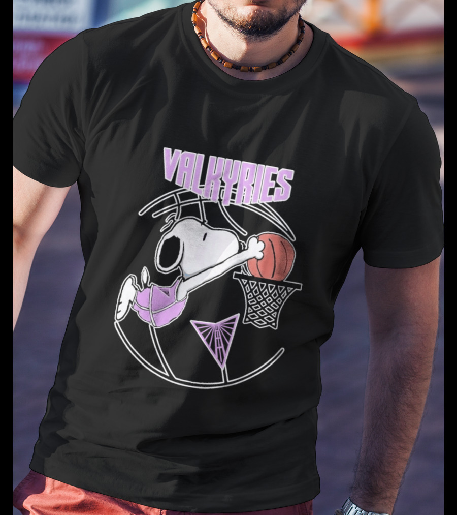 Snoopy Valkyries Basketball Dunk WNBA Golden State T-Shirt