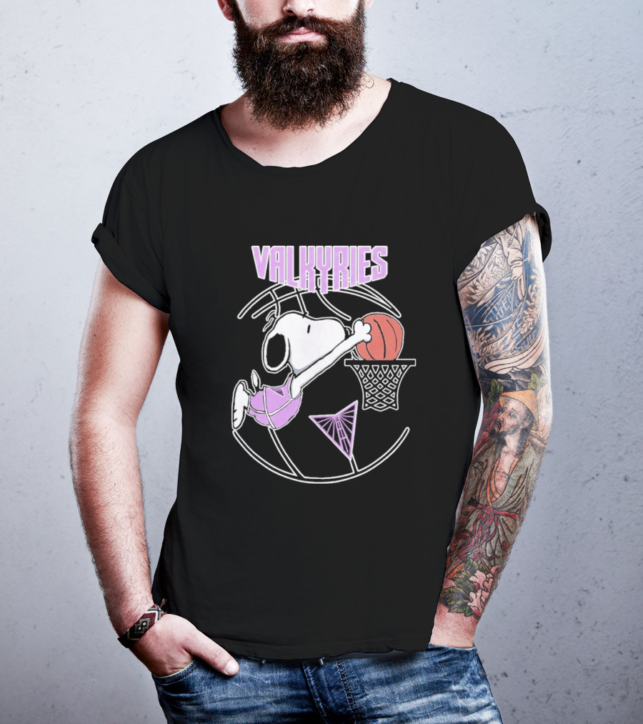 Snoopy Valkyries Basketball Dunk WNBA Golden State T-Shirt