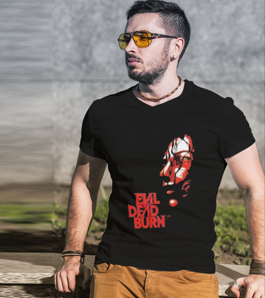 Halloween Horror Nights 2026 Evil Dead Burn Face Red T-Shirt