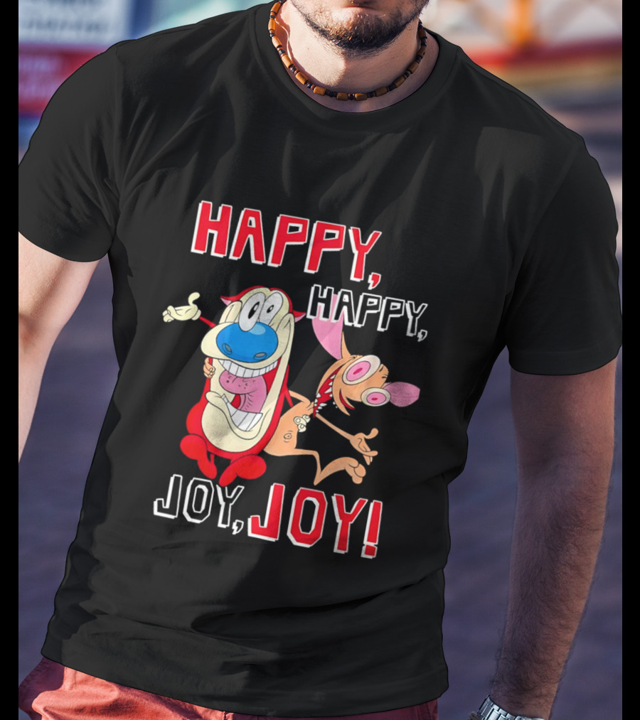 Happy Happy Joy Joy Ren Stimpy Characters T-Shirt
