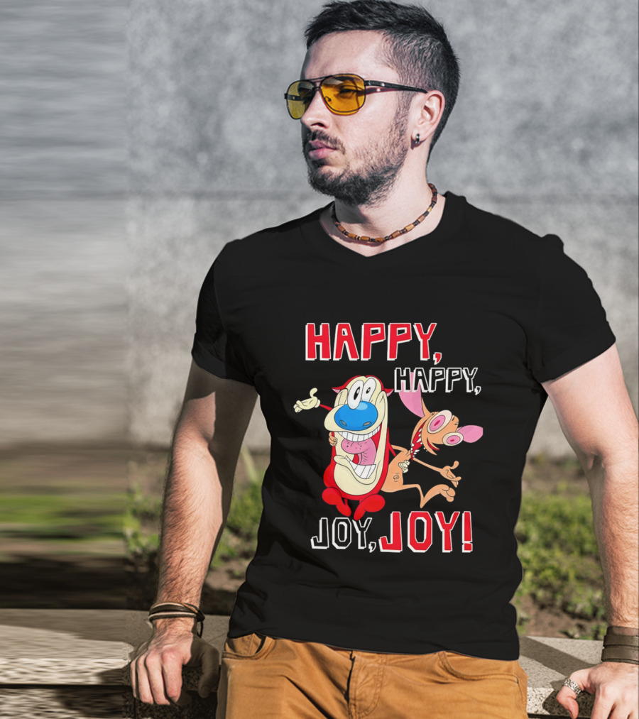 Happy Happy Joy Joy Ren Stimpy Characters T-Shirt