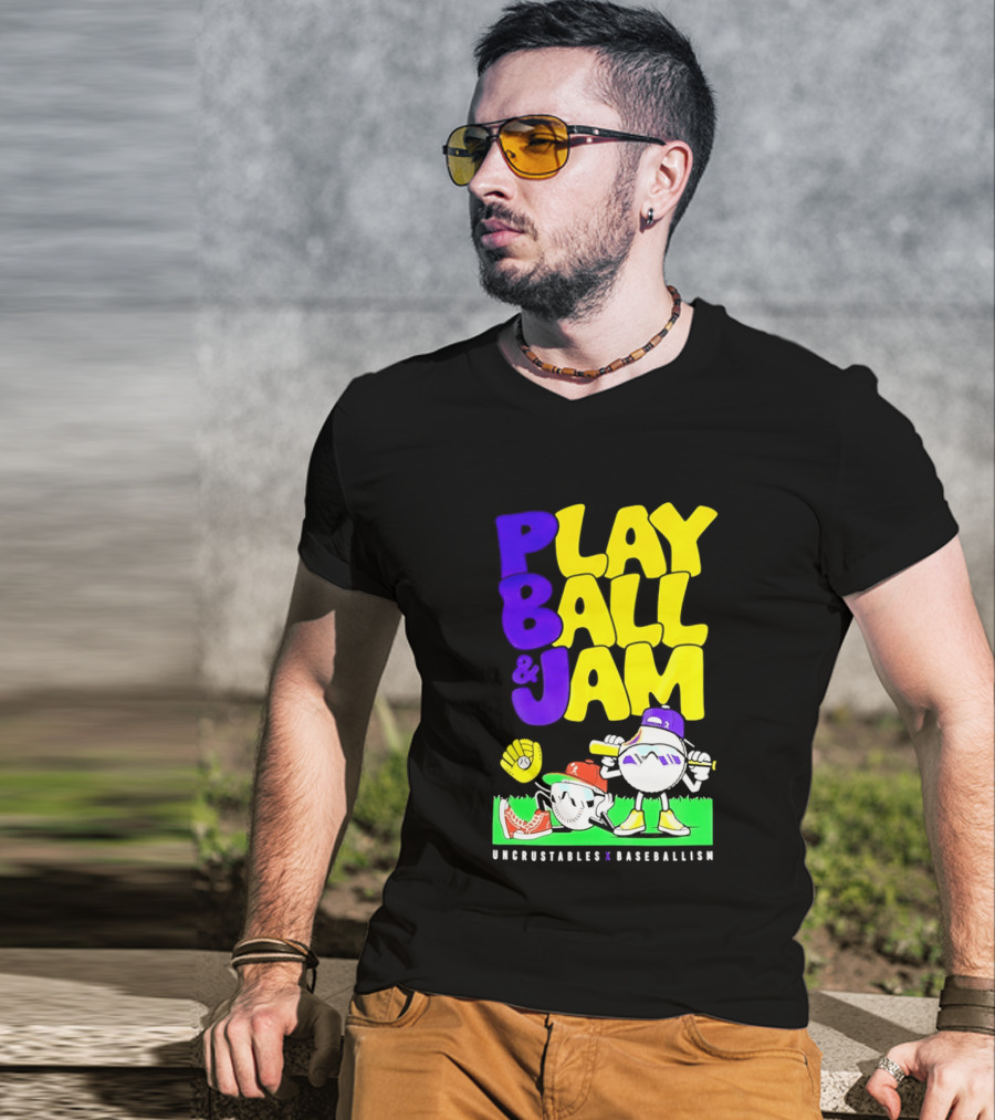 Play Ball Jam Uncrustables Baseball Fun T-Shirt