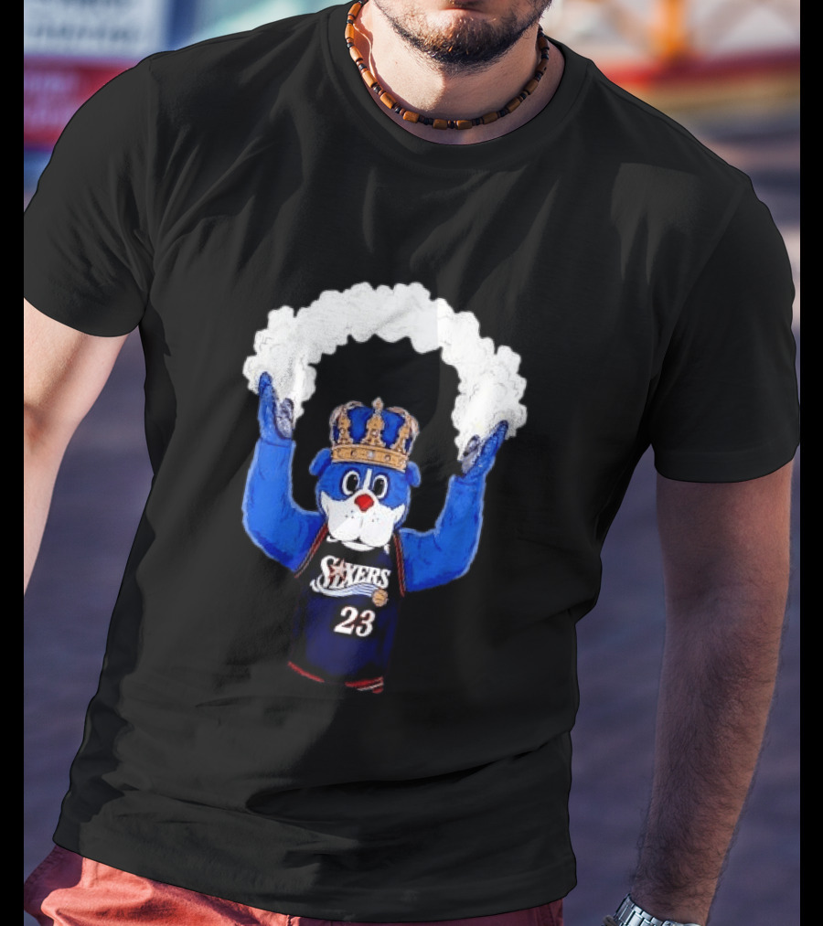 Philadelphia 76ers Franklin The Dog Mascot With Crown NBA 23 Play The Suns T-Shirt