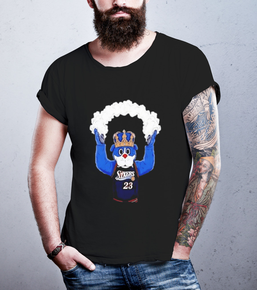 Philadelphia 76ers Franklin The Dog Mascot With Crown NBA 23 Play The Suns T-Shirt