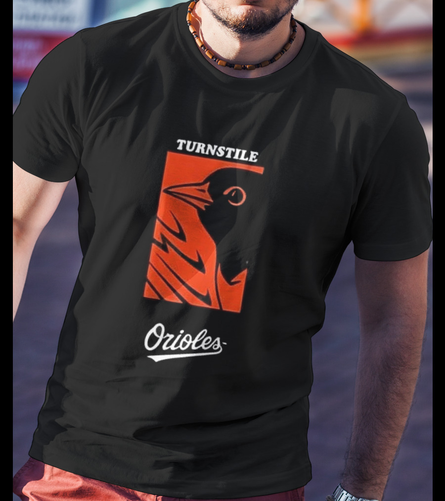 Turnstile Orioles Collaboration Bird Graphic Baltimore Team Merchandise T-Shirt