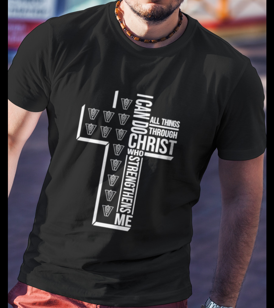 Vandegrift Crown Trio I Can Do All Things Through Christ Who Strengthens Me T-Shirt