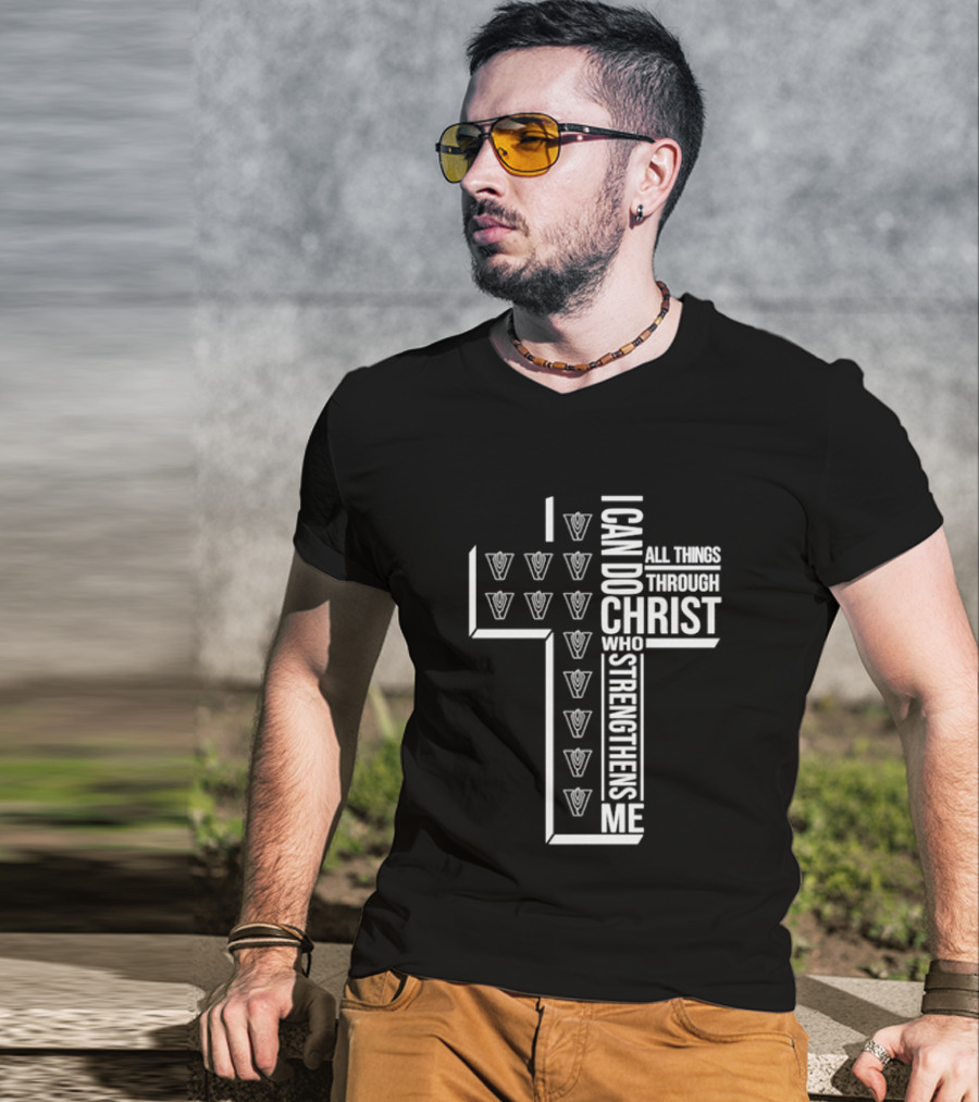Vandegrift Crown Trio I Can Do All Things Through Christ Who Strengthens Me T-Shirt