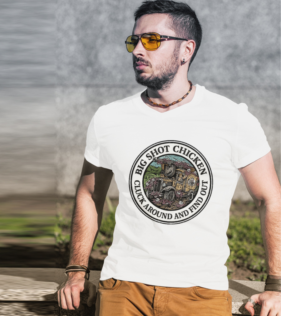 Big Shot Chicken Cluck Around And Find Out Dungeon Crawler Carl Jeep Adventure T-Shirt