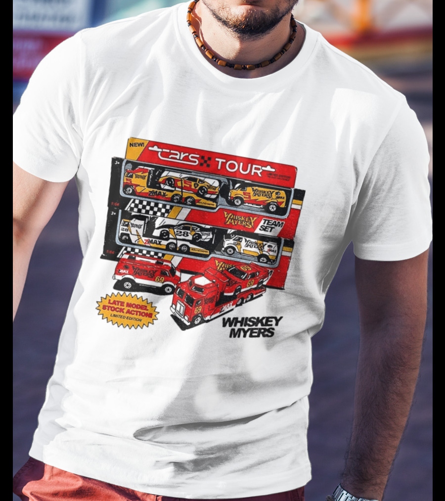 NEW Cars Tour Whiskey Myers Team Set Late Model Stock Action Limited Edition T-Shirt
