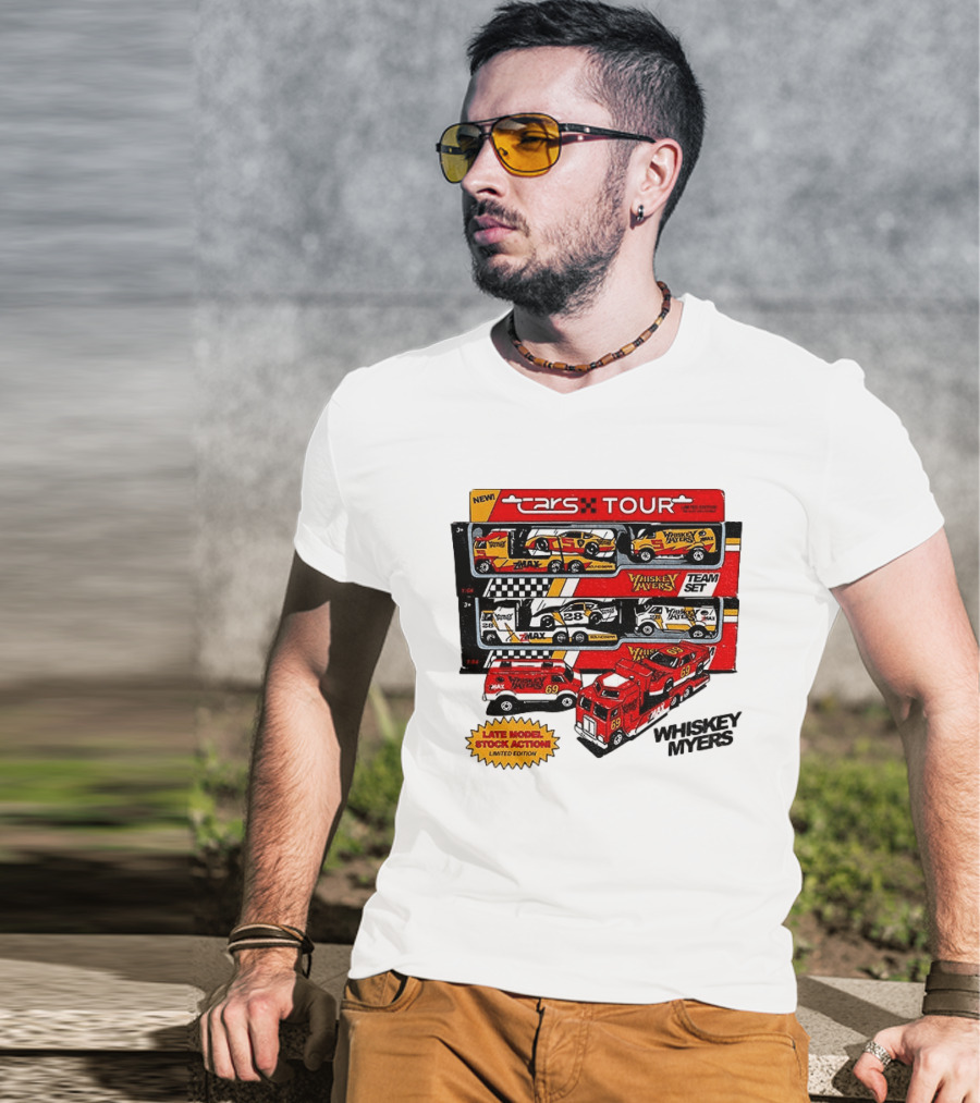 NEW Cars Tour Whiskey Myers Team Set Late Model Stock Action Limited Edition T-Shirt