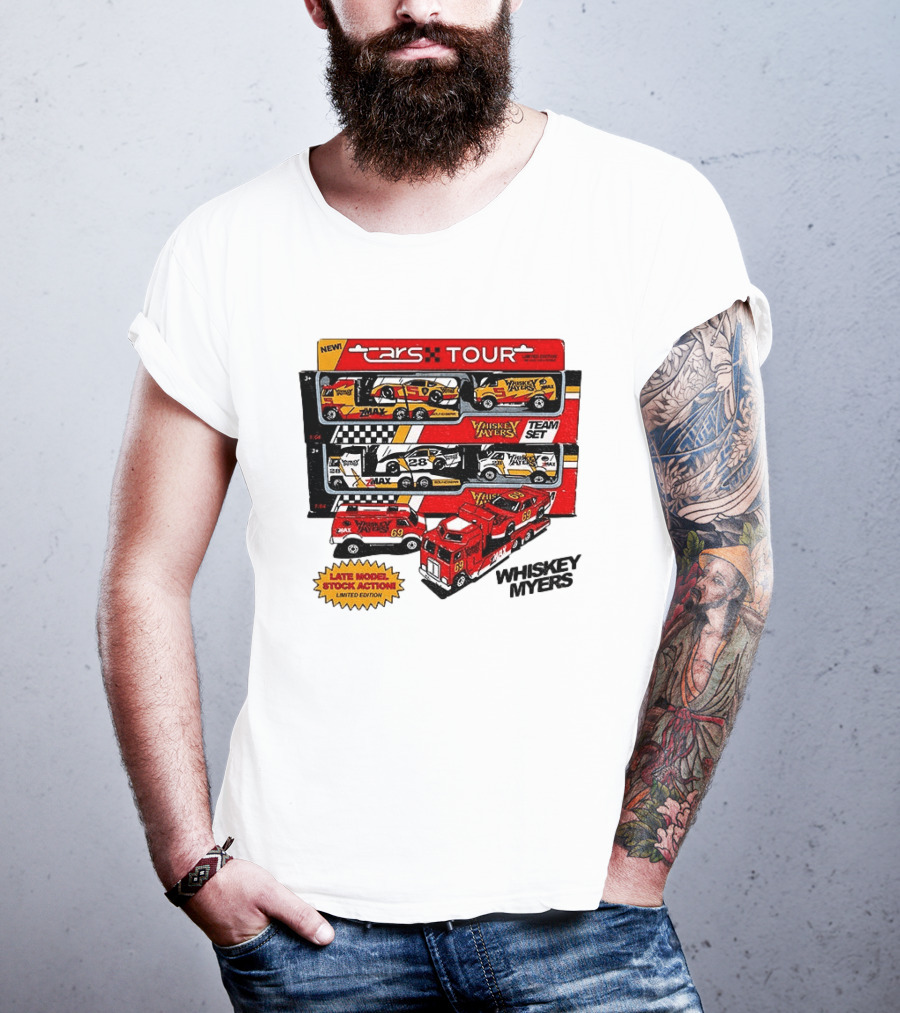 NEW Cars Tour Whiskey Myers Team Set Late Model Stock Action Limited Edition T-Shirt