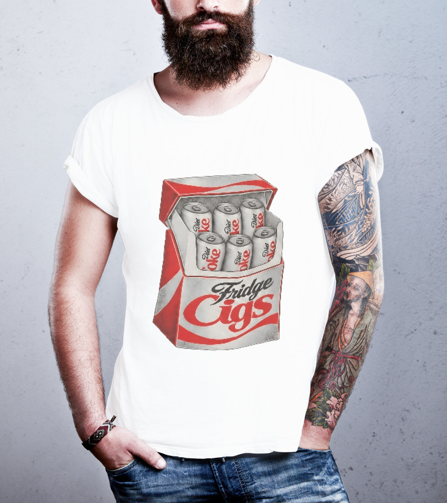 Fridge Cigs Box With Diet Coke Cans T-Shirt