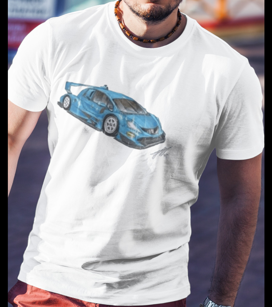 Grentperez Fig Blue Race Car T-Shirt
