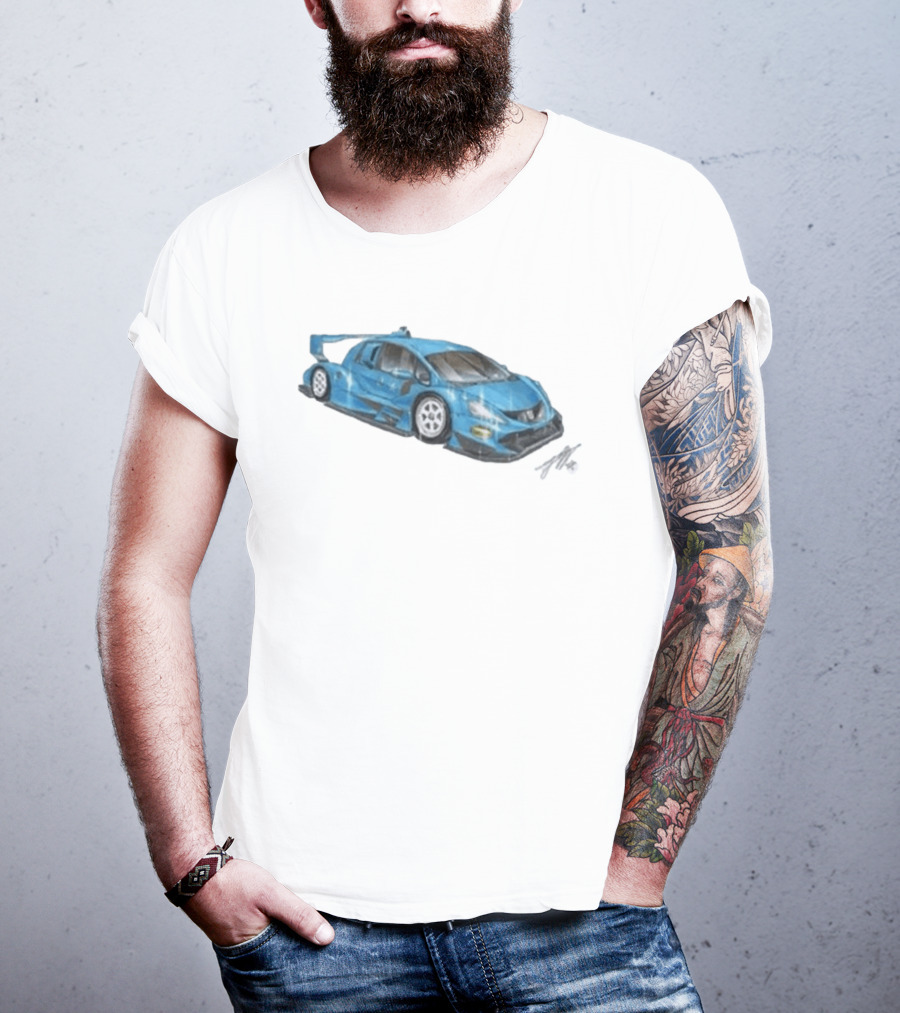 Grentperez Fig Blue Race Car T-Shirt