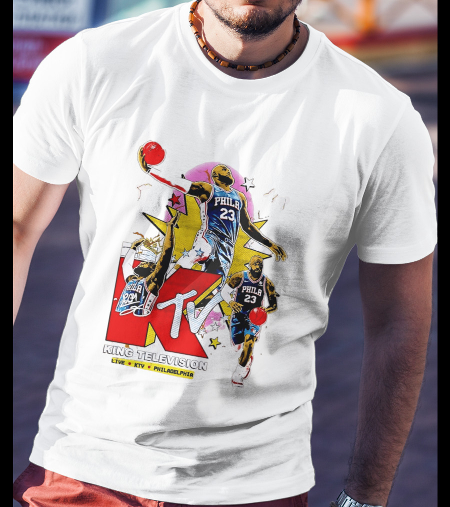 King Television Philadelphia 23 Philadelphia 76ers NBA KTV MTV Live T-Shirt