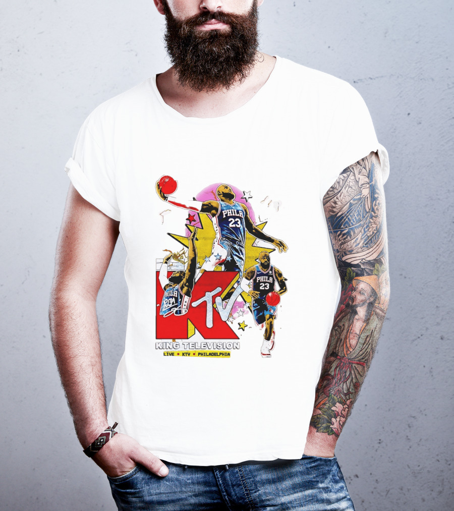 King Television Philadelphia 23 Philadelphia 76ers NBA KTV MTV Live T-Shirt