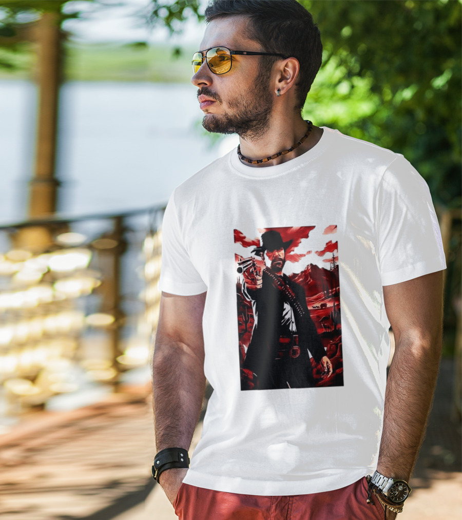 Red Dead Redemption 2 Cowboy Illustration Best Game Ever Made T-Shirt