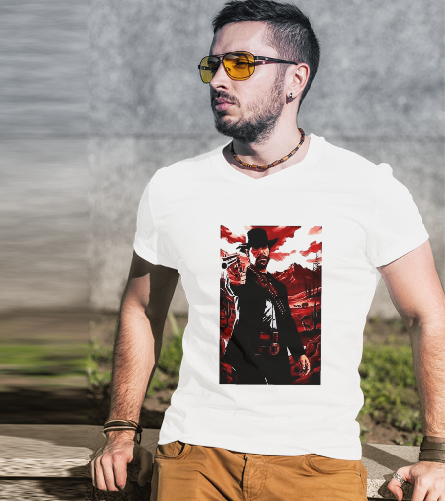 Red Dead Redemption 2 Cowboy Illustration Best Game Ever Made T-Shirt