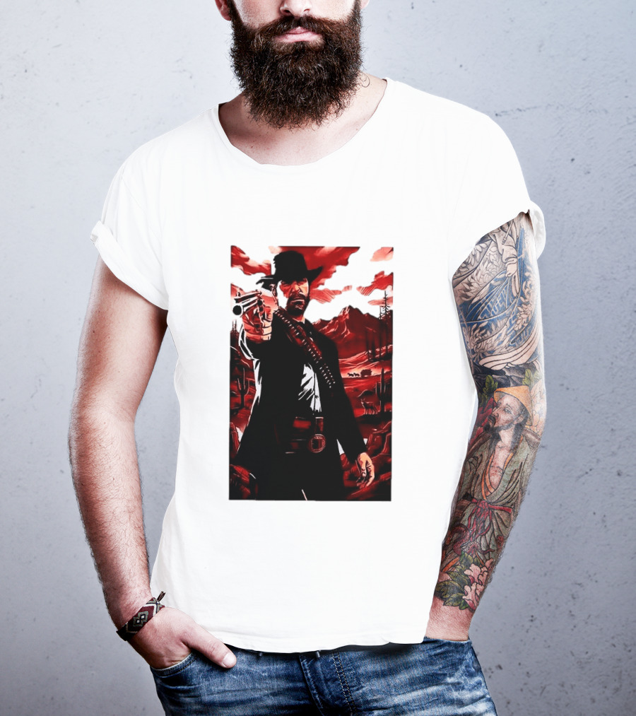 Red Dead Redemption 2 Cowboy Illustration Best Game Ever Made T-Shirt