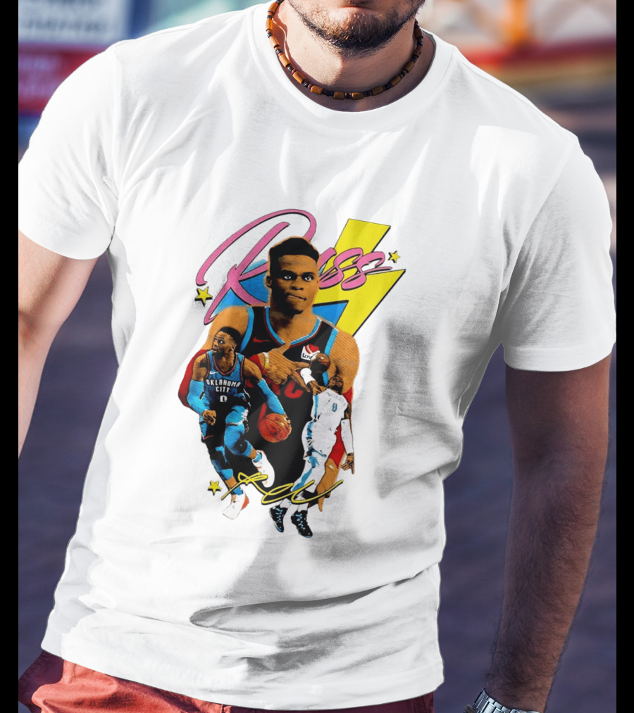 Russell Westbrook Oklahoma City Thunder NBA Russ Basketball Player Iconic Moments T-Shirt