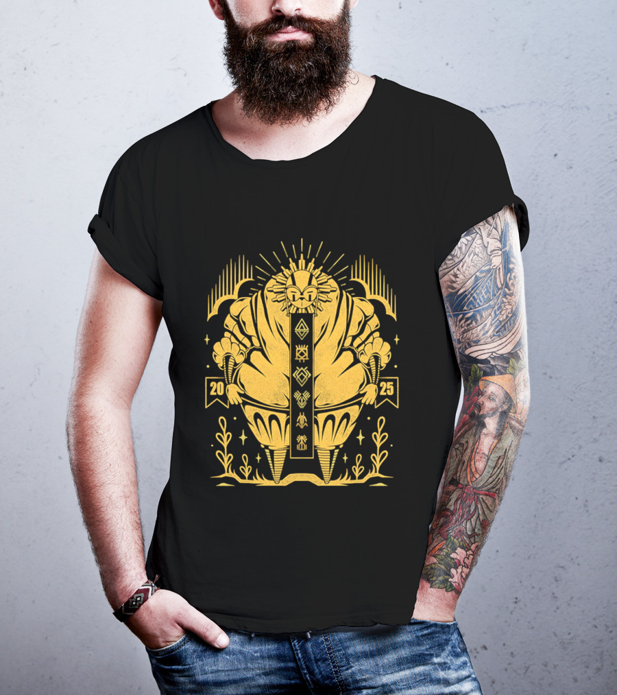 2025 Sun God Symbols Ornate Geometric Motif T-Shirt
