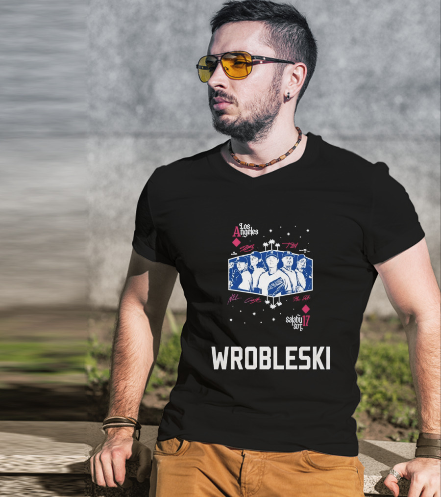 Los Angeles Dodgers 2026 Aces Wrobleski Team Players T-Shirt