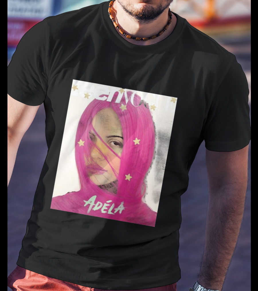 Teen Vogue Cover Adéla Pink Hair Star Accents T-Shirt