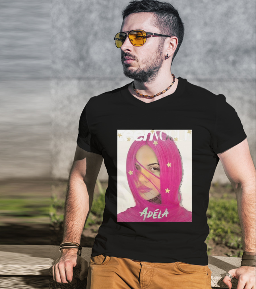 Teen Vogue Cover Adéla Pink Hair Star Accents T-Shirt