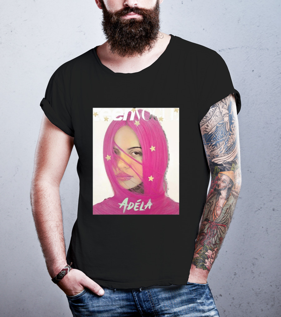 Teen Vogue Cover Adéla Pink Hair Star Accents T-Shirt