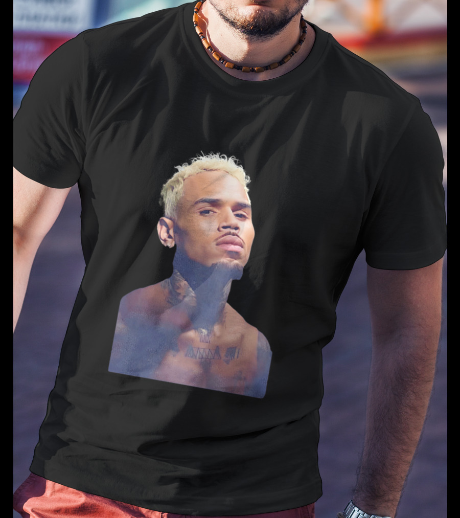 Chris Brown Blond Hair Tattoo T-Shirt