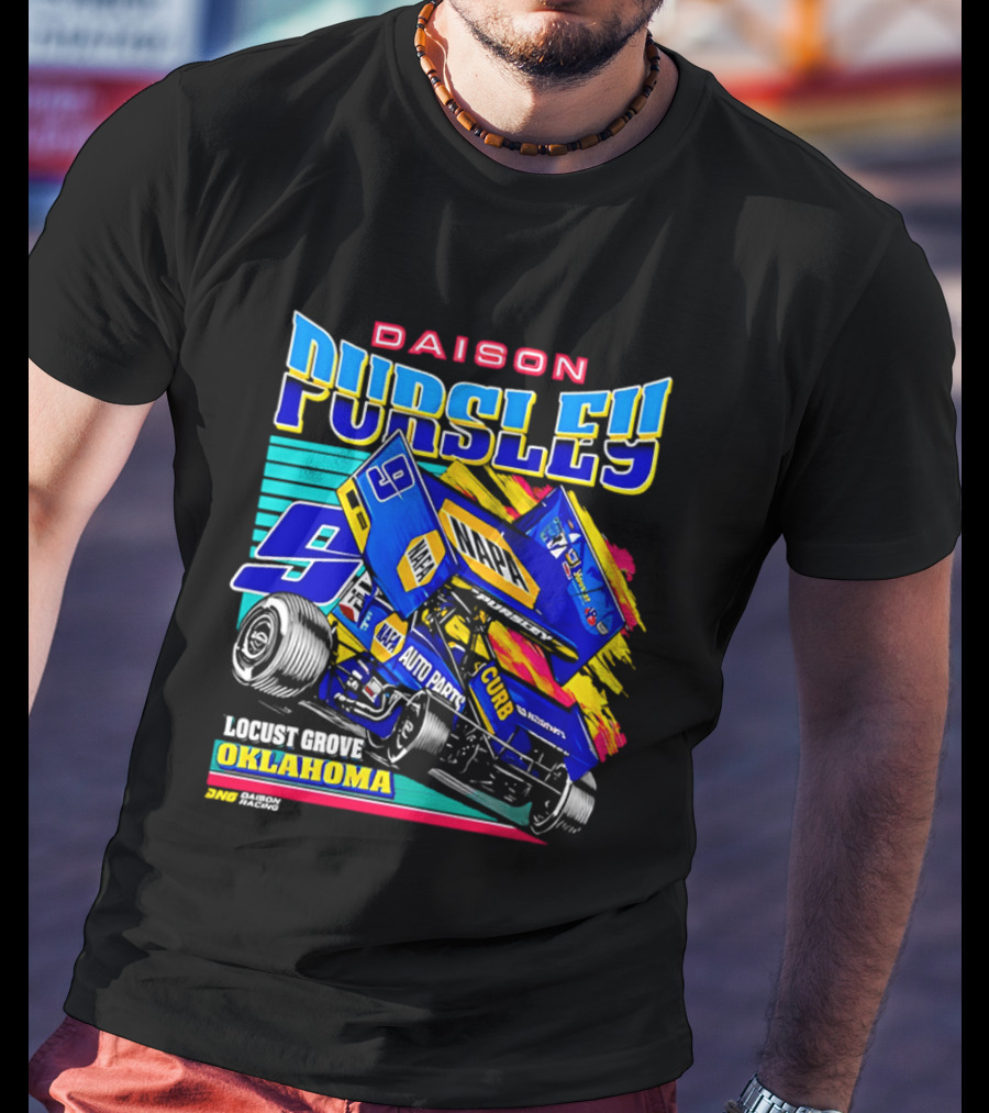 Daison Pursley Locust Grove Oklahoma Sprint Car Racing 9 Team T-Shirt