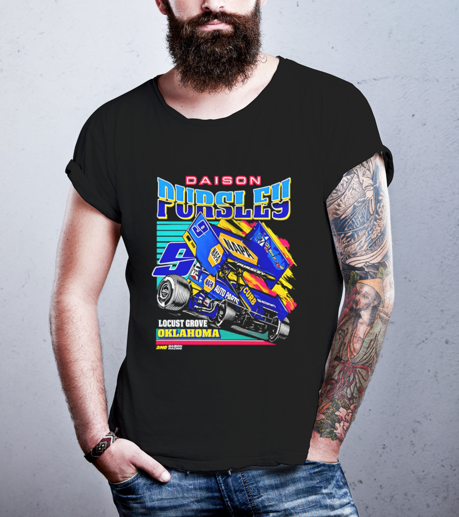 Daison Pursley Locust Grove Oklahoma Sprint Car Racing 9 Team T-Shirt