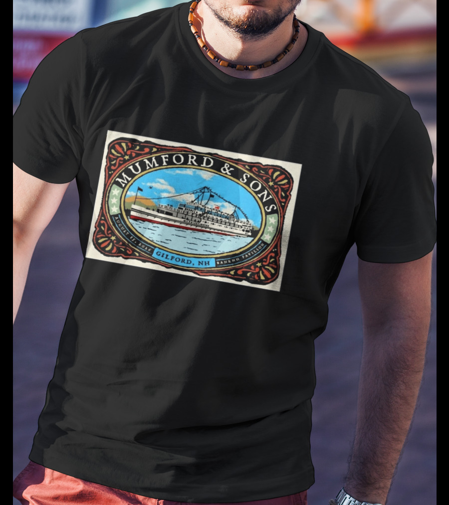 Mumford & Sons BankNH Pavilion Gilford NH August 15 2026 With Steamboat T-Shirt