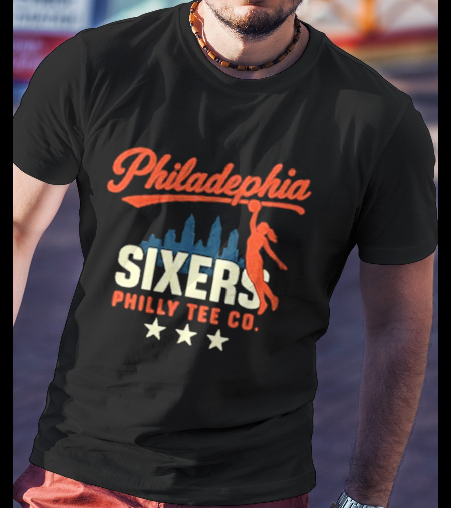 Philadelphia Sixers Philly Co Skyline Basketball T-Shirt