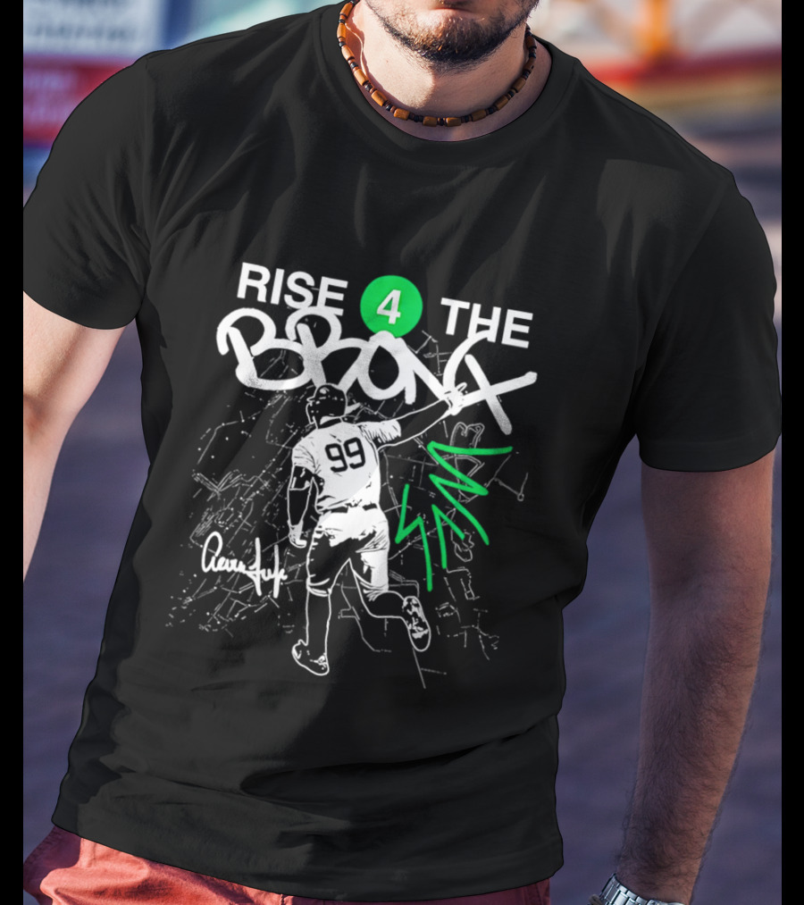 Rise 4 The Bronx Aaron Judge 99 Baseball Graffiti T-Shirt